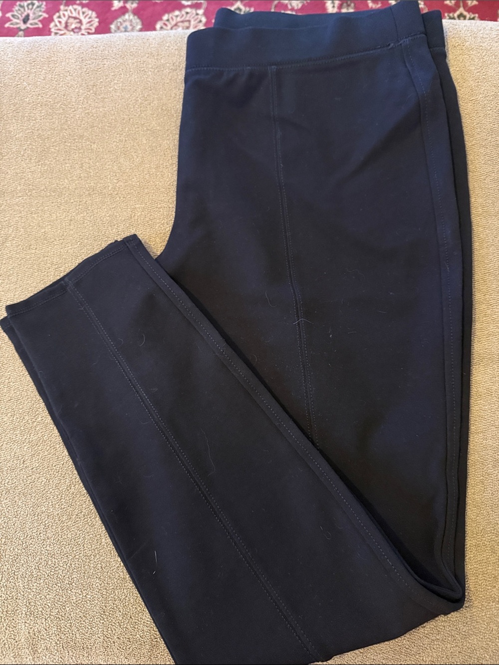 Stylus Size XL Black Elastic Waist Pull On Pants Rayon Blend (TD)